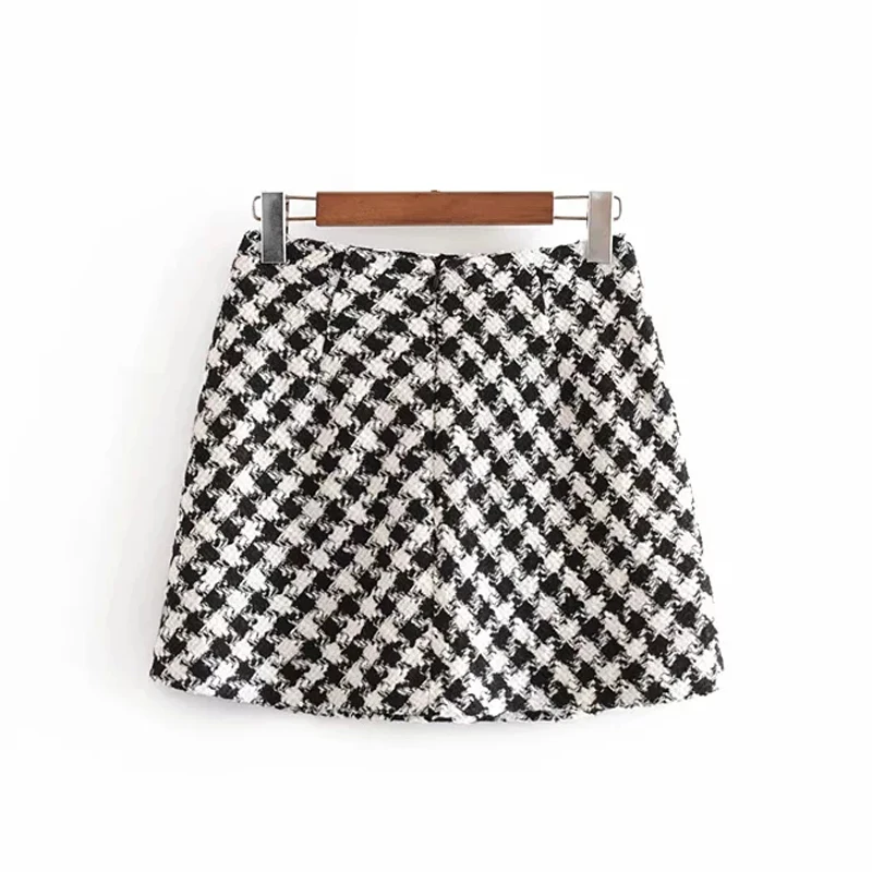 Новые винтажные Женские клетчатые мини юбки 2019 зимние женские модные короткая
