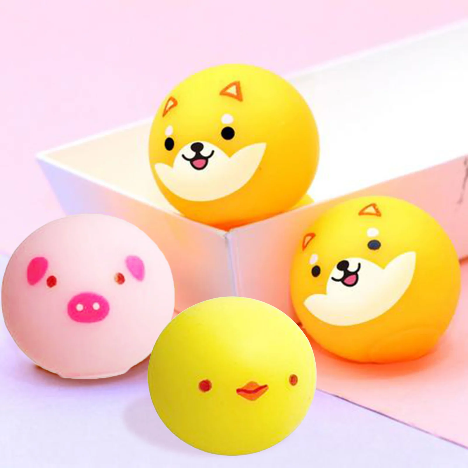 

Лидер продаж, мяч для декомпрессии корги, липкий мяч для снятия давления, липкий мяч приклеивается к стене и двигается