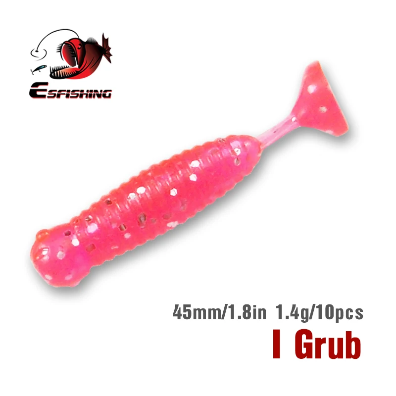 KESFISHING мягкие рыболовные приманки 10 шт. 4 5 см/1 г я личинка красный Спиннер