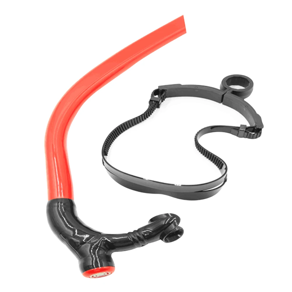 Positive Soft Silicone Professional Adults Scuba Underwater Adjustable Snorkeling Tube Dry Single Front Breathing Diving Snorkel