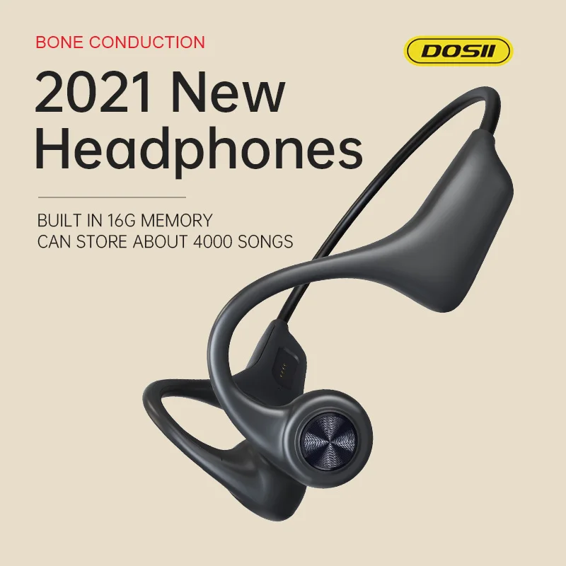 Беспроводные наушники DOSII с костной проводимостью встроенная память 16 ГБ Bluetooth