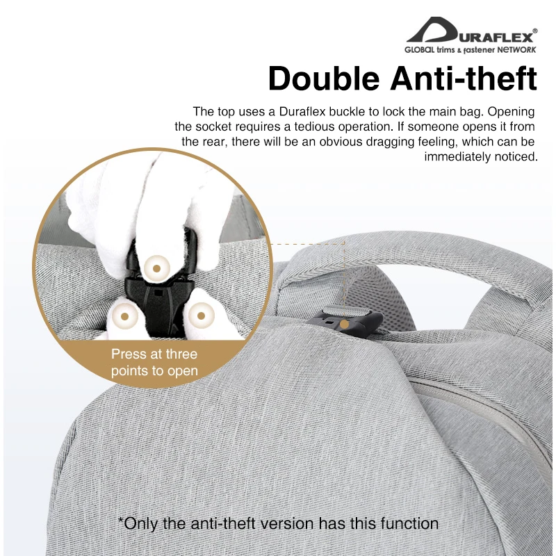 

Mixi Patent Design Men Backpack EVA Back Plate Anti-Theft Doulbe Shoulder Bag Women With Waterproof Pocket 17 18 Inch