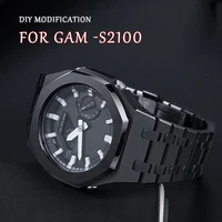 diy metal watch casestrap for gma s2100 watch band bezel replacement gmas2100 modification kit accessories 3rd third generation