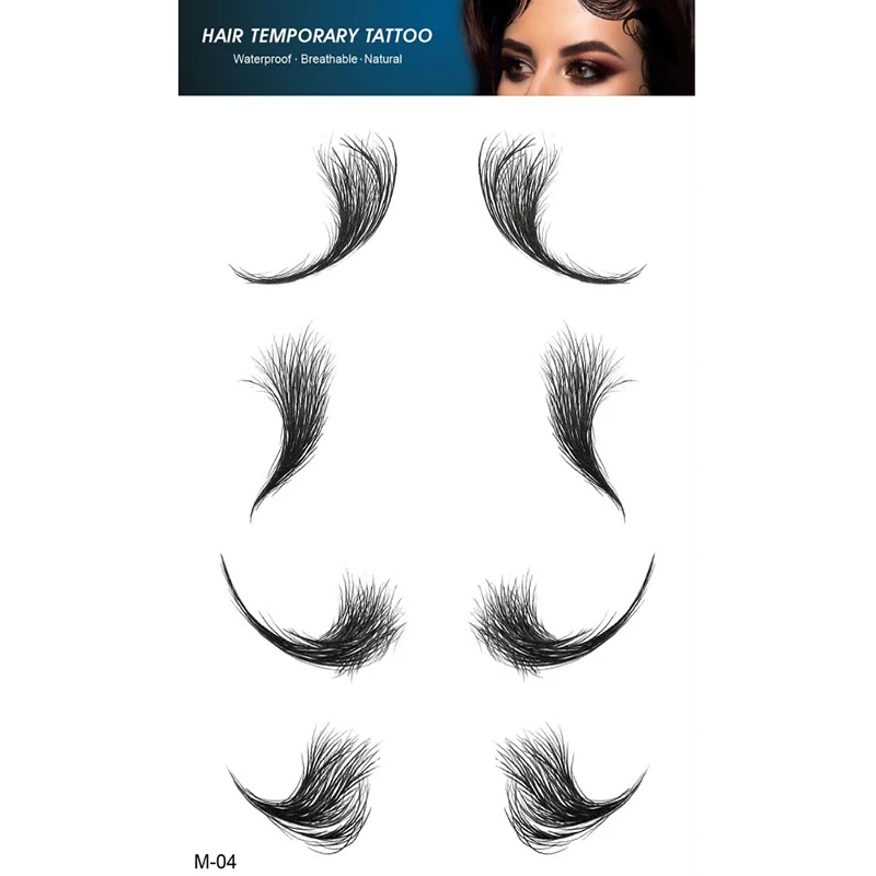 Hair Edge Tattoo Stickers Temporary Hair Template Makeup Tool Waterproof Lasting Makeup Tattoo Edges Curly Hair Stickers