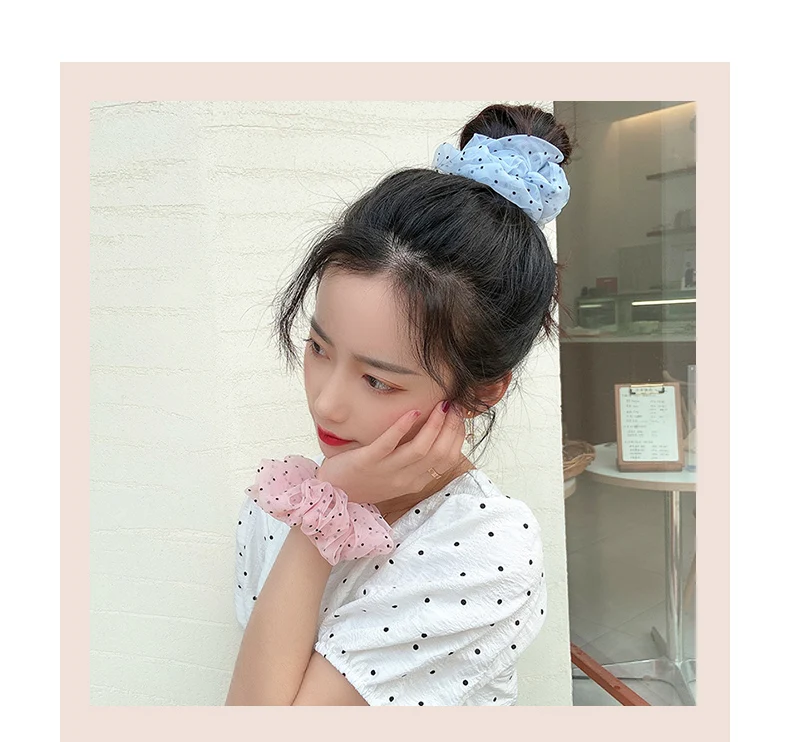 Белое розовое кольцо для волос летние тонкие сетчатые резинки с цветочной