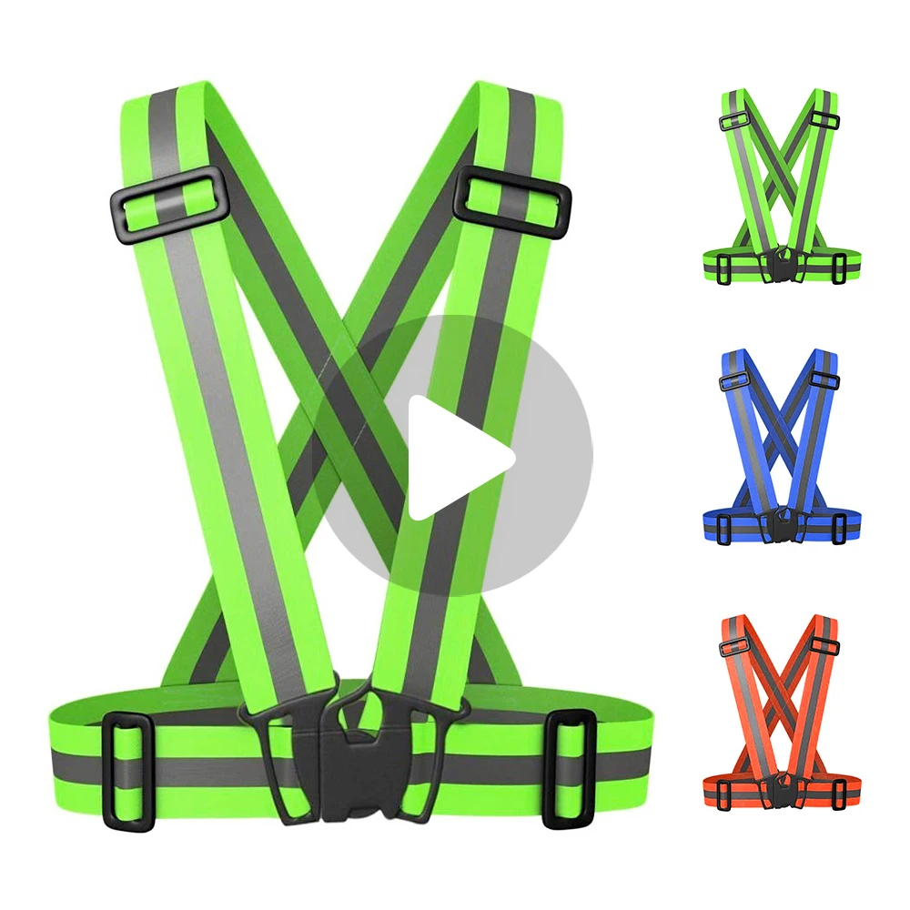 Регулируемый безопасный высоковидимый светоотражающий жилет полосатая куртка
