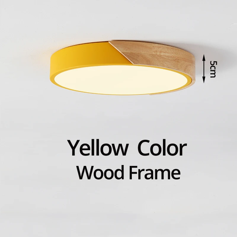 Yellow color Wood Современный скандинавский светодиодный потолочный светильник для спальни с пультом дистанционного управления для 8-20 квадратных метров plafonnier светодиодный осветительный прибор candeeiro de teto - Цвет корпуса: Yellow color Wood