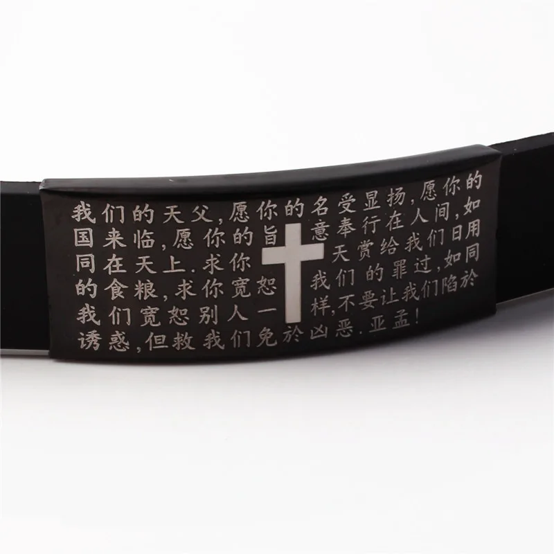 Мужской силиконовый браслет из нержавеющей стали в европейском и американском