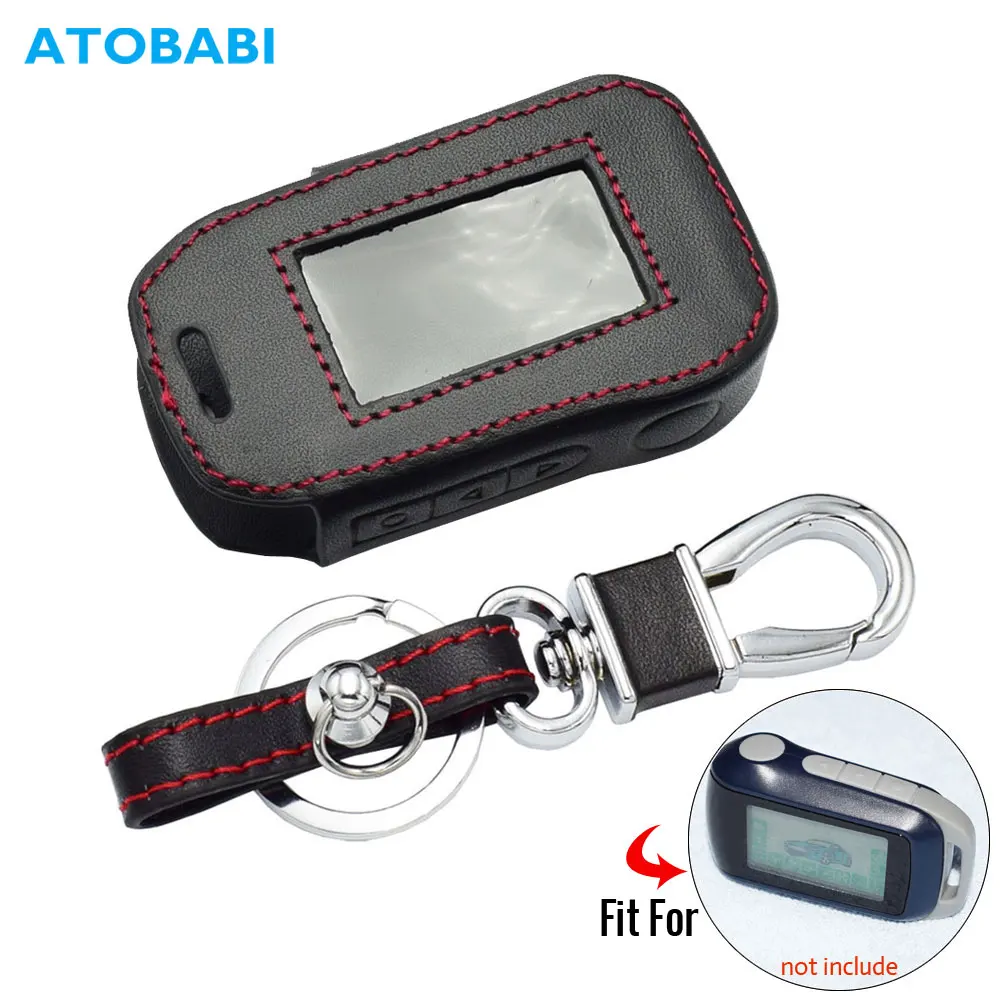 Чехол для ключей из ATOBABI кожи для StarLine A92 A94 A62 A64 A95 двухсторонняя Автомобильная сигнализация с ЖК-пультом дистанционного управления
