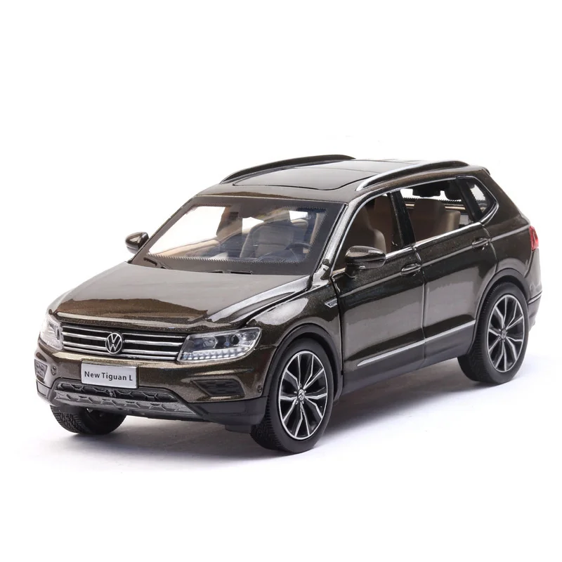 1/32 Tiguan L брелок для автомобильных ключей модель игрушка коричневый моделирование
