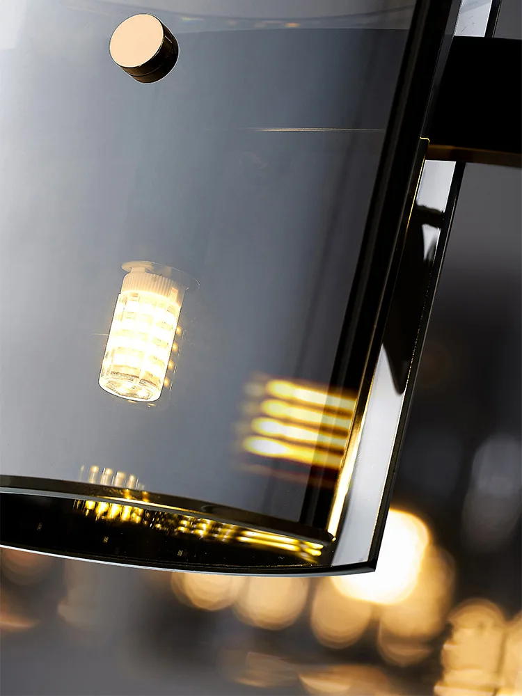 Роскошная стеклянная люстра элегантный модный светильник в форме дуги для