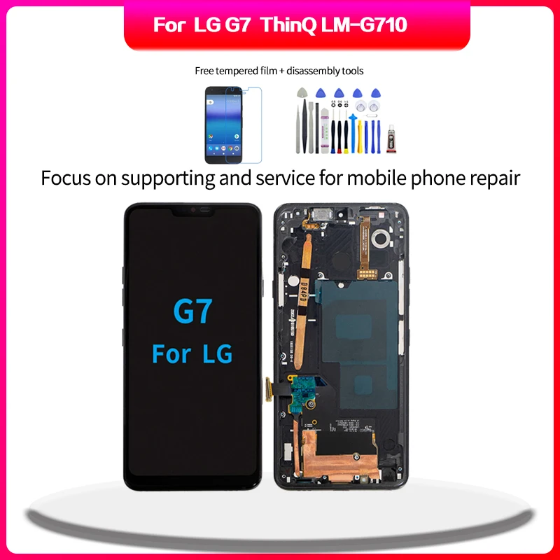 Original Display For LG G7 ThinQ LM-G710  Touch Screen Digitizer Assembly ForLG G7 ThinQ LM-G710 LCD Replacement With Free Tools