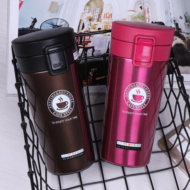 Pirtable Travel Coffee Mug Stainless Steel Thermos Tumbler Tea Cups Vacuum Flask thermo Water Bottle Tea Mug Car Cups Thermocup 2