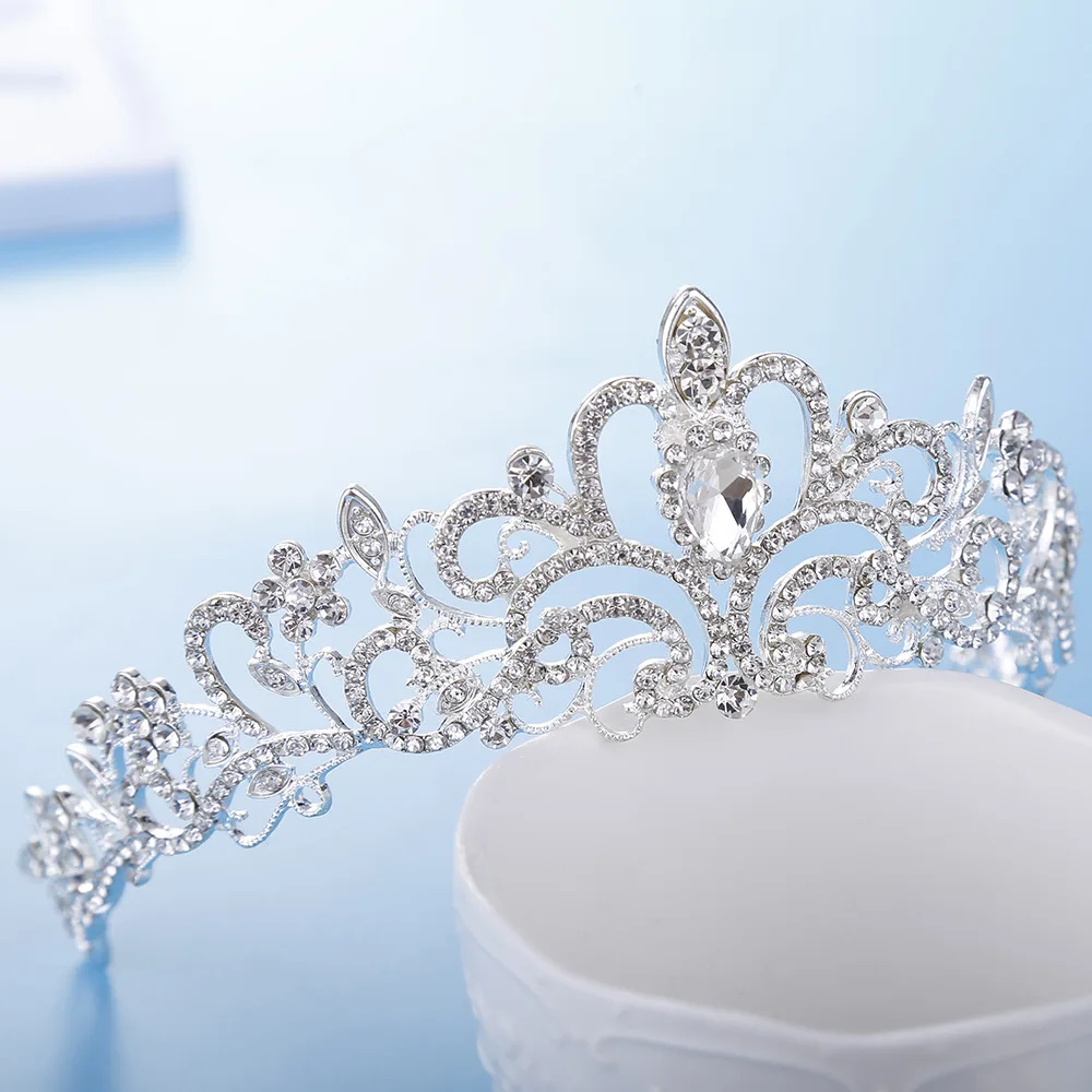 FARLENA покрытые серебром, изысканные лозы, корона, ожерелье, серьги, набор для невесты, Модный с кристаллами, со стразами, свадебные ювелирные наборы