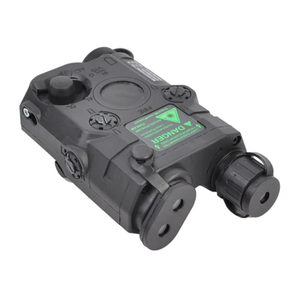 Black Airsoft тактический AN/PEQ-15 зеленая точка лазерный с Белый светодиодный фонарик факел ИК-осветитель для Охота Открытый черный/ тан - Цвет: Black