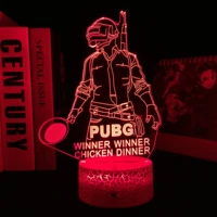 playerunknowns battlegrounds game 3d led night light 16 colors changing remote control nightlight cool event prize lamp pubg