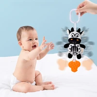 1530cm baby toys 0 36 months cute small animal rattles infant cartoon bed hanging toys baby stroller plush toy with teether