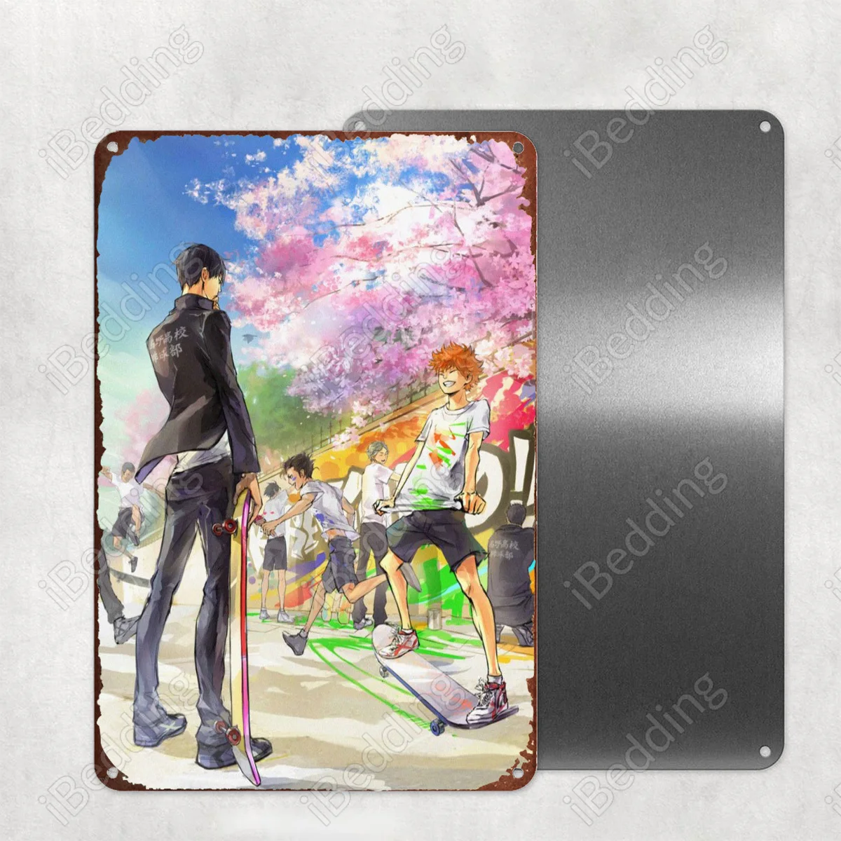 

Аниме Haikyu металлическая вывеска-плакат украшение для дома и бара, железная живопись, персонализированный паб, клуб, промышленный Декор