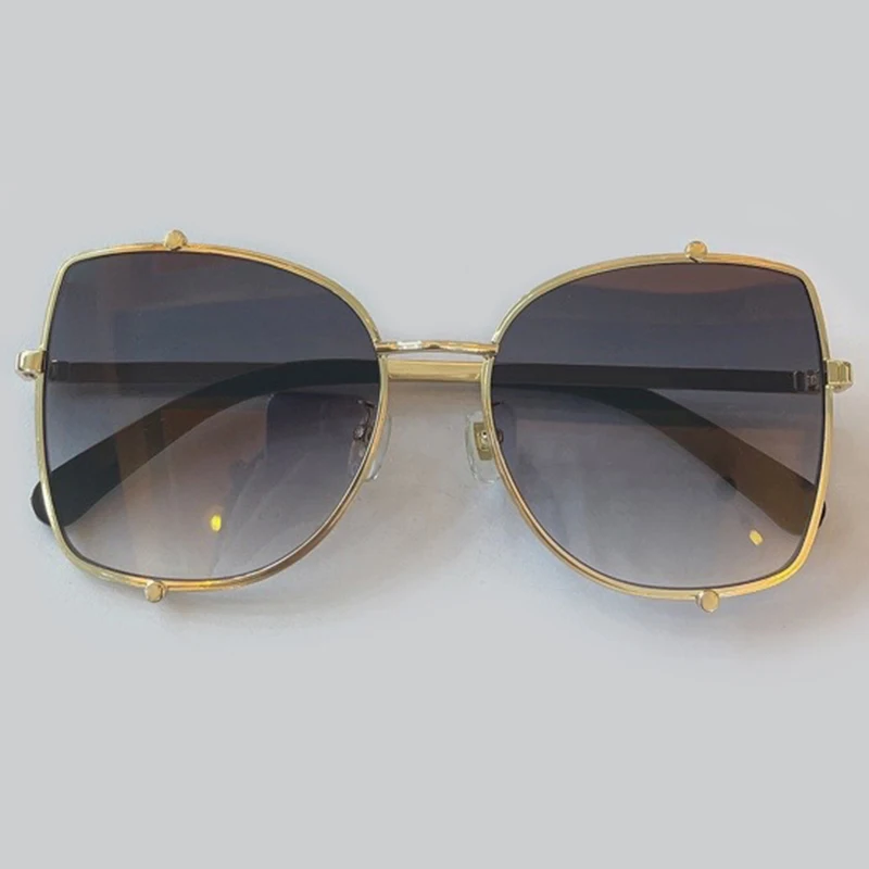 

Модный бренд солнцезащитные очки для женщин с коробкой роскошная женская металлическая оправа градиентные солнцезащитные очки UV400 lentes de sol ...