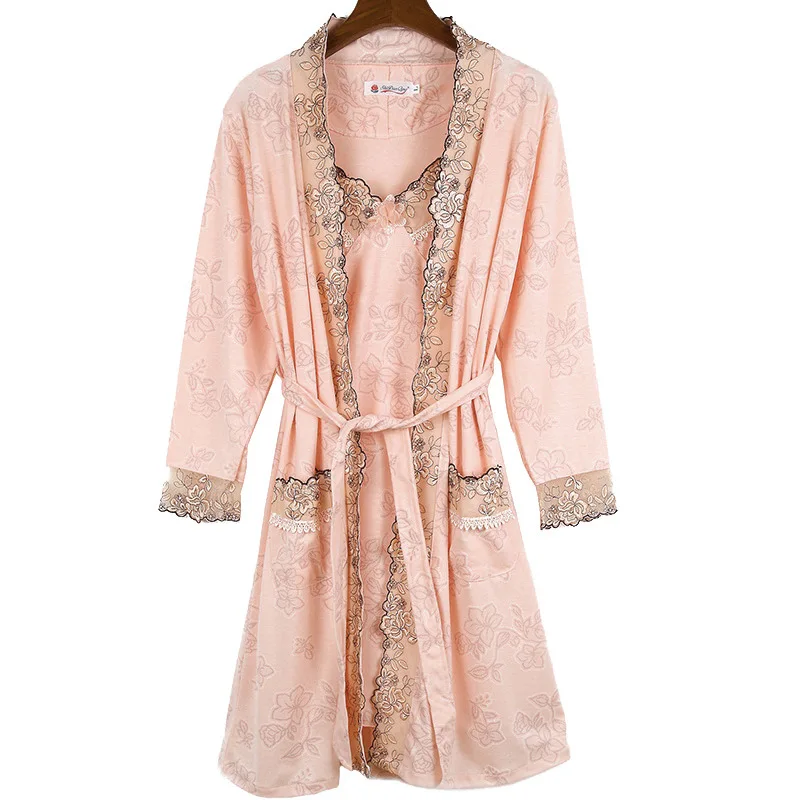 Осенняя Сексуальная женская ночная рубашка размера плюс новая пижама с длинным