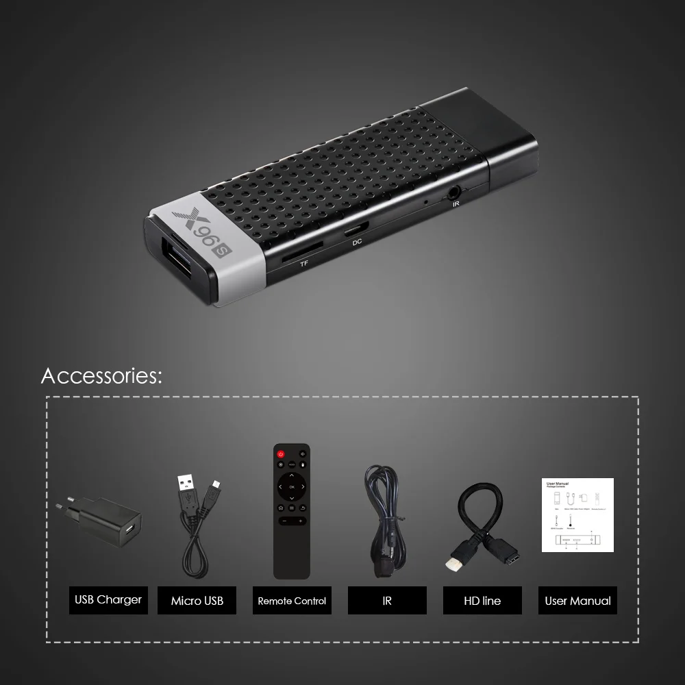 

X96S TV Stick Android 9.0 4K Amlogic S905Y2 Quad Core Wifi BT 1080P Smart TV Dongle 2G 16GB 4GB 32GB Android tv box with Remote
