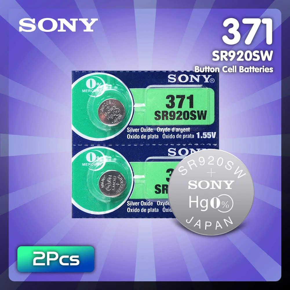 Батарейка для часов Sony 2020 оригинальная батарейка AG6 100% SR920SW 370 371 920 в Кнопочная 1 55
