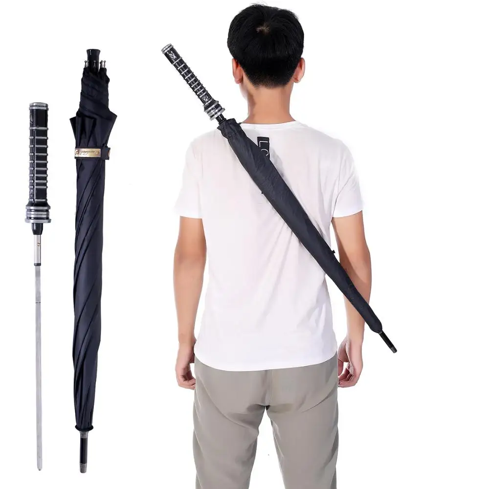 Ретро длинная ручка рыцарь ветрозащитный зонт самурайский меч японский ниндзя