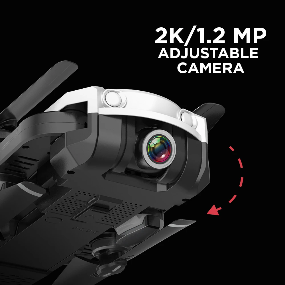 Радиоуправляемый Дрон с GPS 2K Ультра HD камерой складной Квадрокоптер 90 градусов