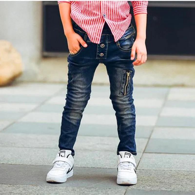 Джинсы для мальчиков модные брюки дикие штаны 3 4 5 6 7 8 9 10 11 12 13 14 лет весна|children