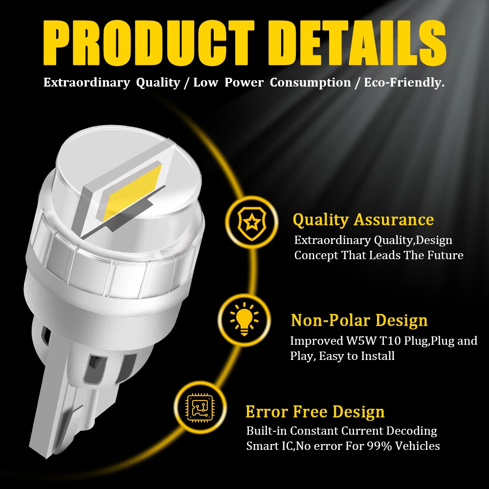 BMTxms 2x T10 W5W светодиодные лампы Canbus 2835 SMD для парковочных огней автомобиля