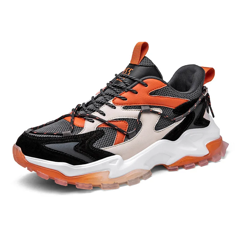 

Neutral round Head 2021 Spring Mesh Sneakers Slingback Dad Shoes Breathable Mid Heel Mesh Shoes Factory Wholesale