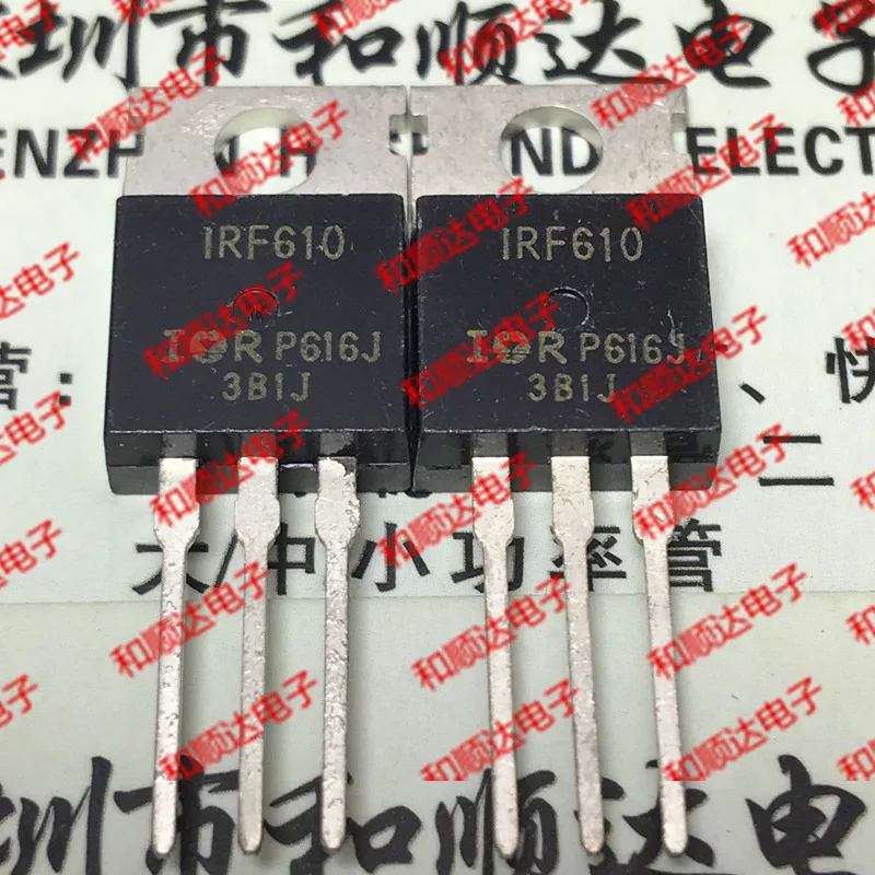 

10pcs/lot IRF610 New Spot TO-220 200V 2.5A
