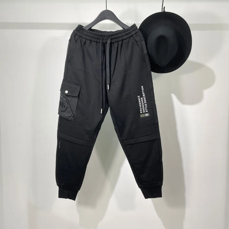 

Мужские повседневные брюки-карандаш Seak, уличная одежда, мужская одежда, английские тренировочные брюки в стиле преппи, черные брюки с перек...