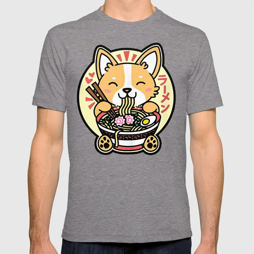 Kawaii Ramen Милая аниме собака корги японская лапша футболка kawaii ramen милый питомец