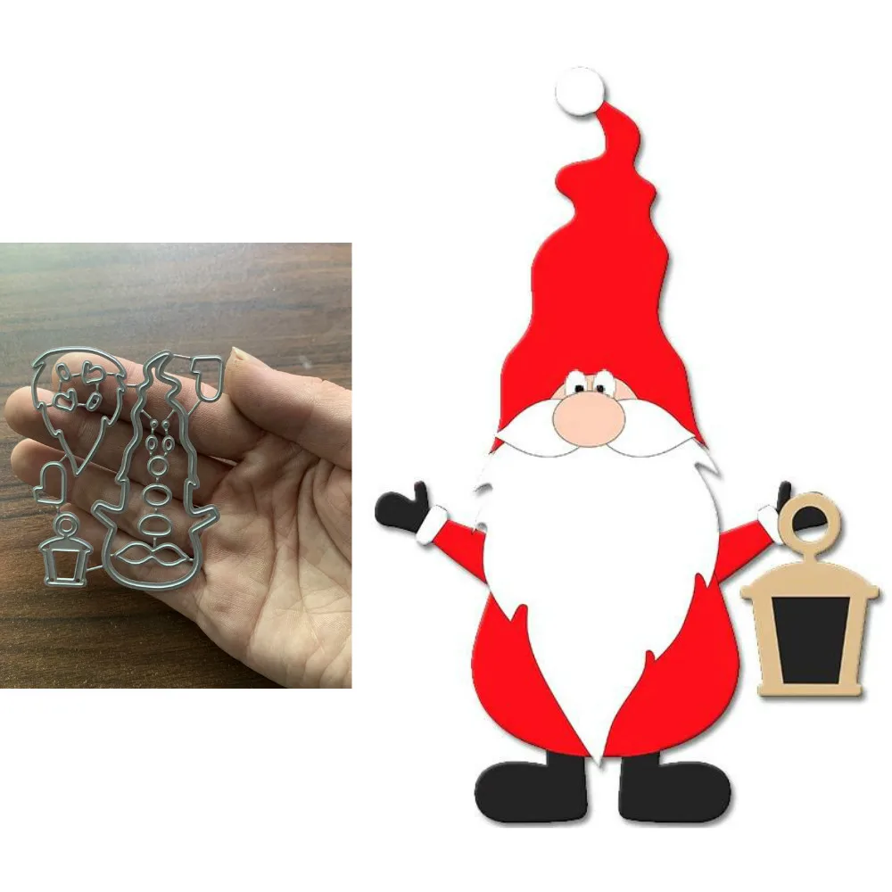 Санта Клаус Фонари металлический Трафаретный вырубной штамп для Скрапбукинг DIY