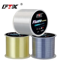 ftk 120m fishing line 0 2mm 0 6mm 7 15lb 45lb fluorocarbon coating treatment process carbon surface nylon molecules