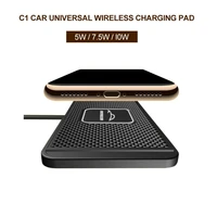 2in1 non slip silicone mat car dashboard holder stand 10w fast charging qi wireless charger dock station pad for iphone samsung