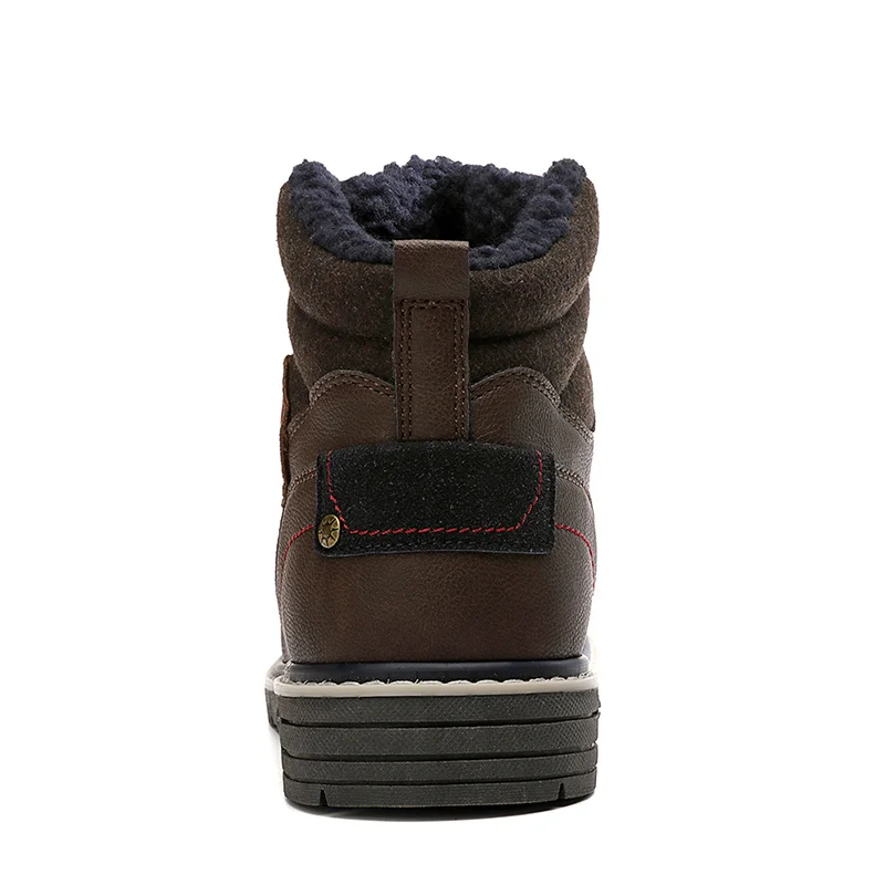 Мужские ботинки на меху, зимние, кожаные, водонепроницаемые, в стиле милитари от AliExpress WW