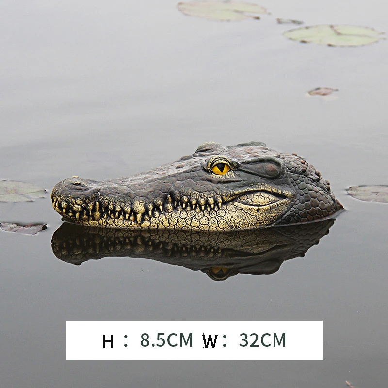 

Garden Pond Floating Animal Crocodile Head Resin Crafts Ornament Park Pool Swimming Spoof Simulation Decorations Gifts