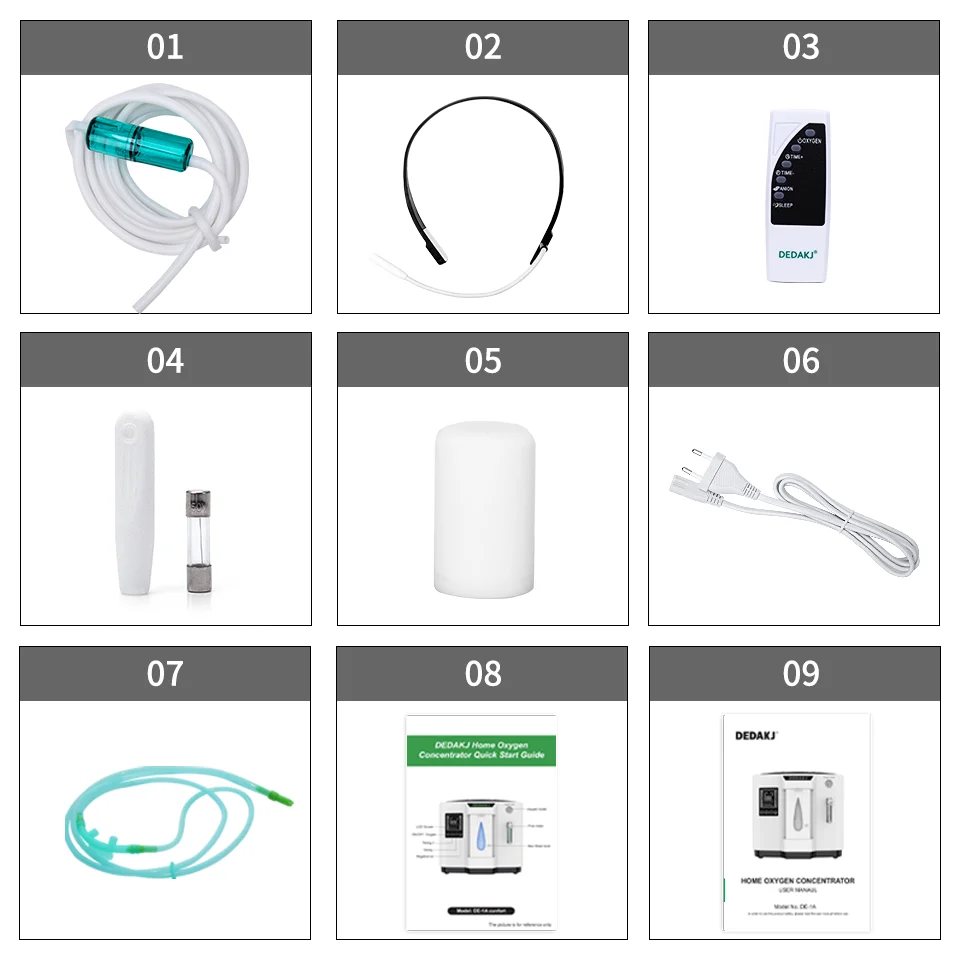

DEDAKJ oxygen machine accessories oxygen inhalation tube remote control atomization suit power cord water tank mask purifier