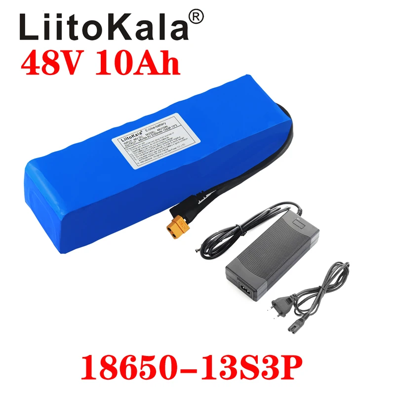 

LiitoKala e-bike battery 48v 10ah li ion battery pack bike conversion kit bafang 1000w and charger XT60 Plug