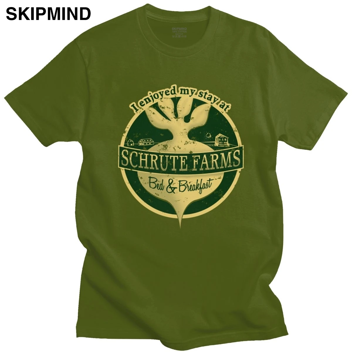 Уникальный Ретро Dwight Schrute Farms Тройник топы для мужчин с коротким рукавом