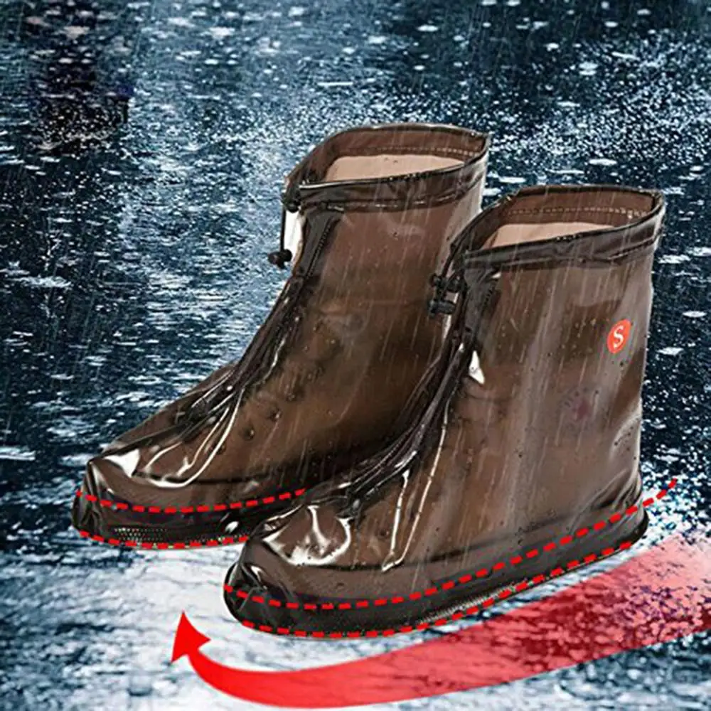 Coffee Новые уличные непромокаемые ботинки водонепроницаемые Нескользящие галоши для путешествий для мужчин и женщин - Цвет: Coffee