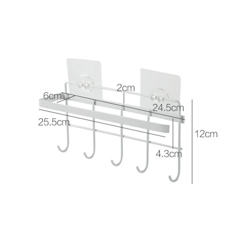

Strong Self-adhesive Hooks Multi-Purpose Nail-free Punch-free Hooks Paste Bathroom Wall-mounted Bath Ball Hook Home Organizer