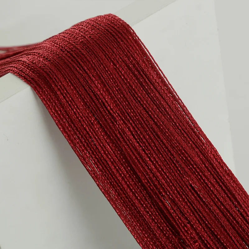 wine red Свадебные украшения занавес высокого качества для окна внутри помещения оттенки сплошной цвет Струны занавески 100*200 см перегородки магазин окна жалюзи - Цвет: wine red