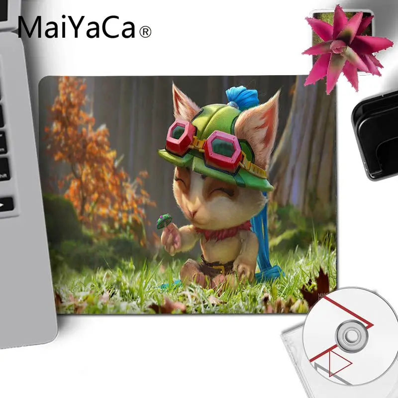 

MaiYaCa Teemo League of Legends Office Mice Rubber Mouse Pad Anime Mousepad for friend Gift desk pad 29x25cm mousepad