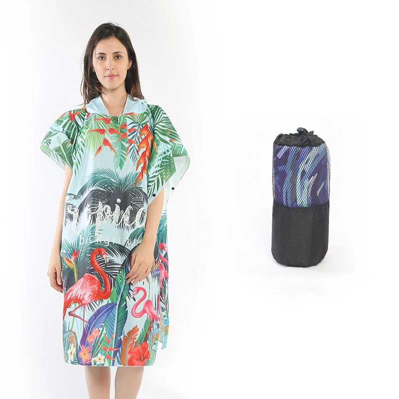 Красивое цветочное полотенце с капюшоном/модное пляжное из микрофибры для улицы