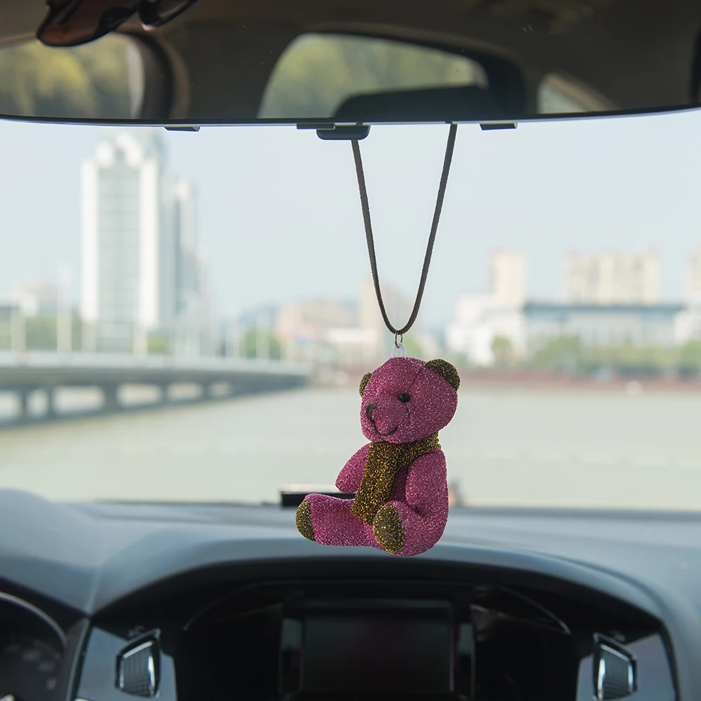 

Bemost Car Pendant Cute Small Bear Hanging Ornaments Automobiles Rearview Mirror Suspension Decoration Auto Styling Gifts