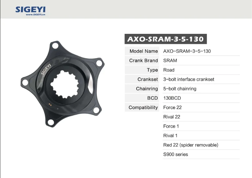 SIGEYI Road Bike Power Meter Bicycle Spider Cadence SRAM Crankset RED 22 Force Rival 1 S900 130BCD | Спорт и развлечения