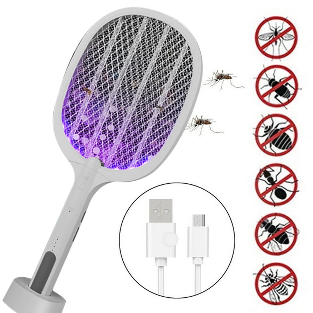 

USB Trap Mosquito Killer Lamp 3000V Electric Bug Zapper USB Rechargeable Summer Fly Swatter Trap Flies Insect